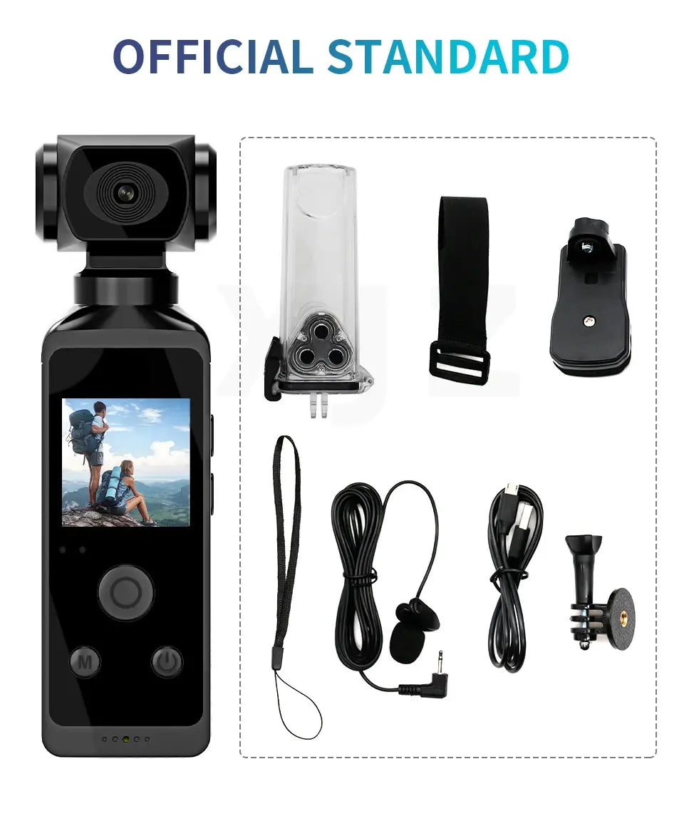 VISIONX 4K ULTRA HD POCKET ACTION CAMERA – 270° ROTATABLE VLOG CAMERA, WIFI, SPORTS CAMERA WITH WATERPROOF CASE