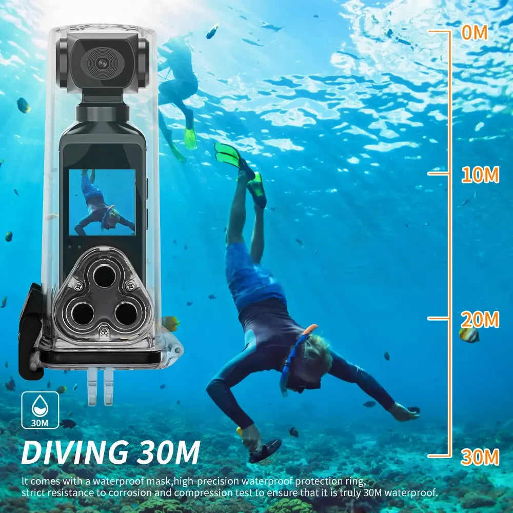 VISIONX 4K ULTRA HD POCKET ACTION CAMERA – 270° ROTATABLE VLOG CAMERA, WIFI, SPORTS CAMERA WITH WATERPROOF CASE